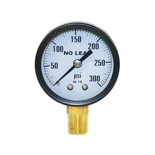 0-300 LB. PRESSURE GAUGE- NO LEAD, CAN BE USED FOR AIR, WATER, STEAM, AND OTHER PRESSURE APPLICATIONS.