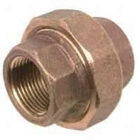 1-1/4 in FIPT Red Brass Pipe Union 200 PSI
