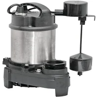 1/2 HP Cast Iron Sump Pump with Float Switch, 120V 75 GPM