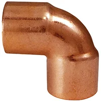1/2 in Copper 90 Degree Close Rough Elbow CxC Solder