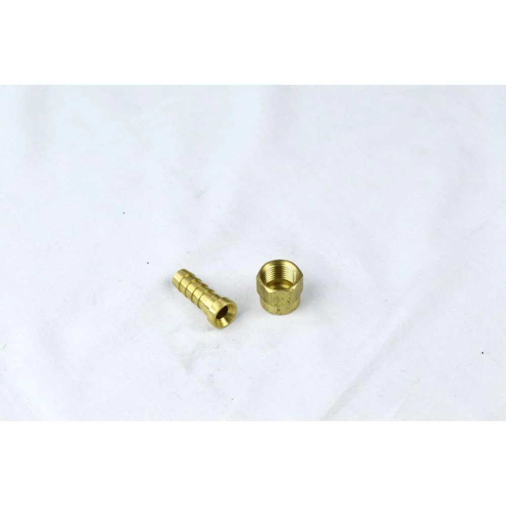 1/4" BARB X 3/8" BRASS FLARE SHORT FORGED NUT(ANS4E)