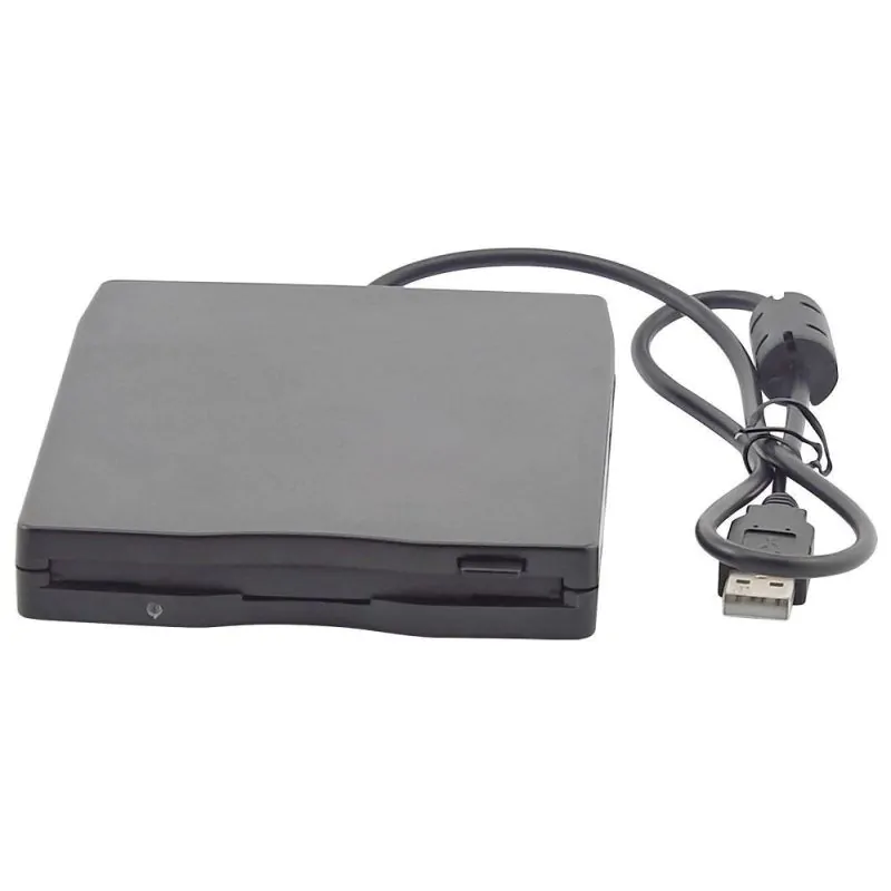 1.44MB 3.5 inch USB External Slim Floppy Disk Drive (Black)