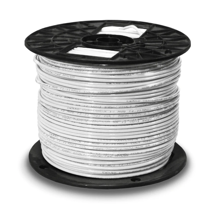 10 GA.STRANDED COPPER WHITE THHN WIRE (500FT COIL)