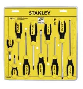 10-Piece Fluted Nickel Screwdriver Set