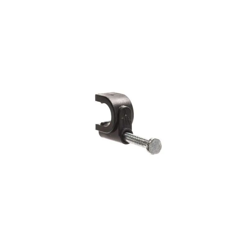 100pk Black Plastic Nail Cable Clip / Clamp for RG8, RG11, LMR400, for 3/8 Diamter Cable