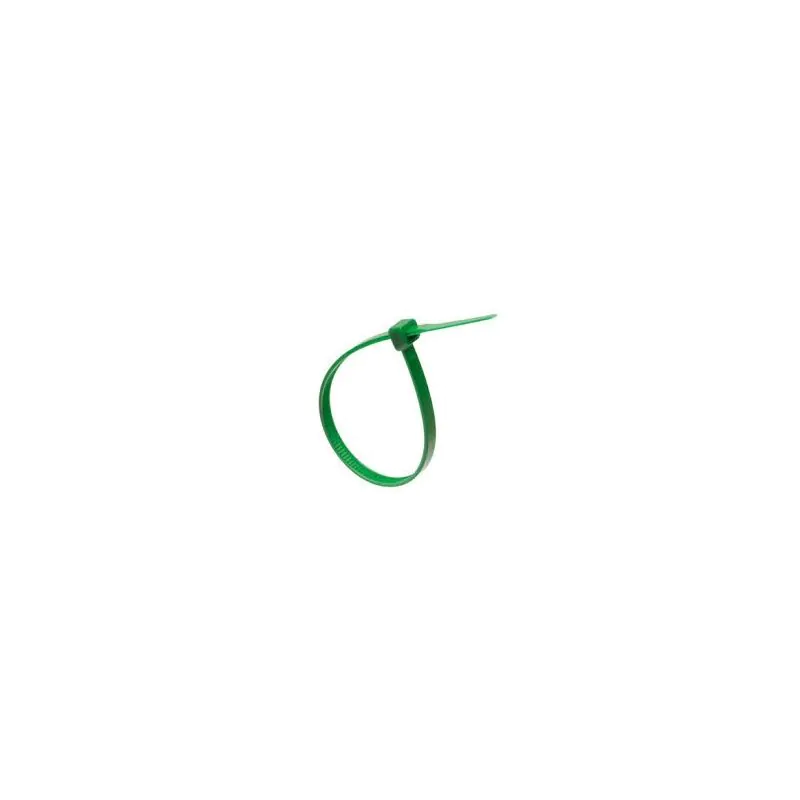 100PK Regular Wire Tie: GREEN 7 3/8 inch X .19 inch