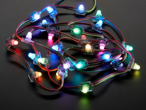 12mmDiffused Flat Digital RGB LED Pixels (Strand of 25) - WS2801