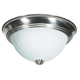 13-inch Brushed Nickel 2-Light Flush Mount Ceiling Light