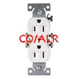 15-Amp 125-Volt CO/ALR Duplex Receptacle, White