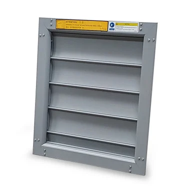 15 in White PVC Fan Shutter, 15-5/8 x 15-5/8 in R.O.