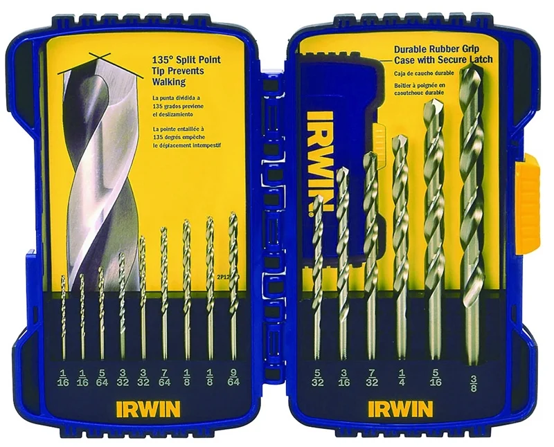 15-Piece Cobalt HSS Drill Bit Set, Black Oxide Finish
