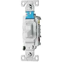 15A 3-Way Toggle Wall Switch, White Nylon, 120/277V