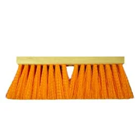 16 inch Orange Poly Street Broom Head Only