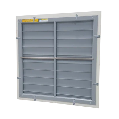18 in PVC Fan Shutter, 18-1/2 x 18-1/2 in R.O.