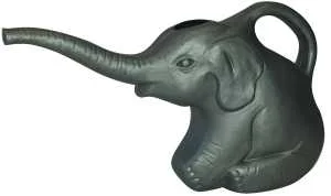 Elephant Watering Can, Gray, 2 Quart