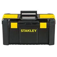 19 in Essential Tool Box w/ Plastic Latch, Black Polypropylene