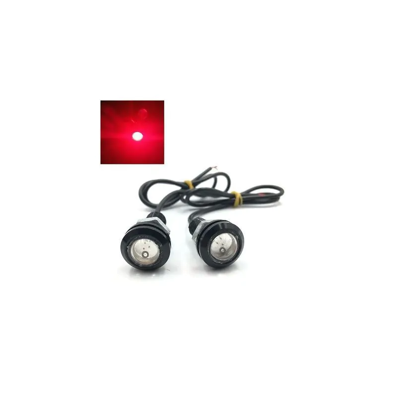 1ea, 12VDC LED BRIGHT RED CONTINUOUS ON, PANEL LAMP LIGHT, 10W, 12VDC 80ma, RED EYE, Super Bright 22mmx33mm, EE7
