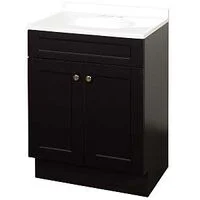 2-Door Shaker Bathroom Vanity with Top, Espresso Finish