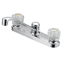 2-Handle Kitchen Faucet, Chrome, 8 in. Centers, 1.8 GPM