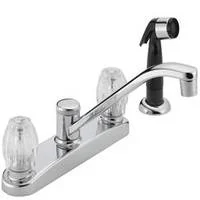 2-Handle Kitchen Faucet with Side Spray, Chrome, 1.8 GPM
