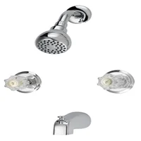 2-Handle Tub & Shower Faucet Set with Showerhead, Chrome