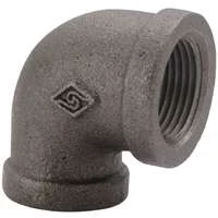 2 in 90 Degree Threaded Black Malleable Iron Pipe Elbow