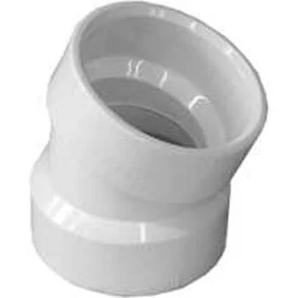 2" PVC DWV 22.5-Degree Elbow Fitting