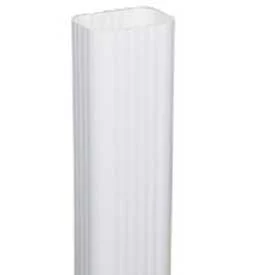 2 x 3 x 10 ft. White PVC Downspout AW200