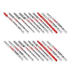 20-Pc Jig Saw Blade Set for Wood & Metal