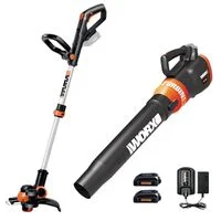 20V Trimmer and Turbine Blower Combo Kit w/ 2 Batteries and Charger