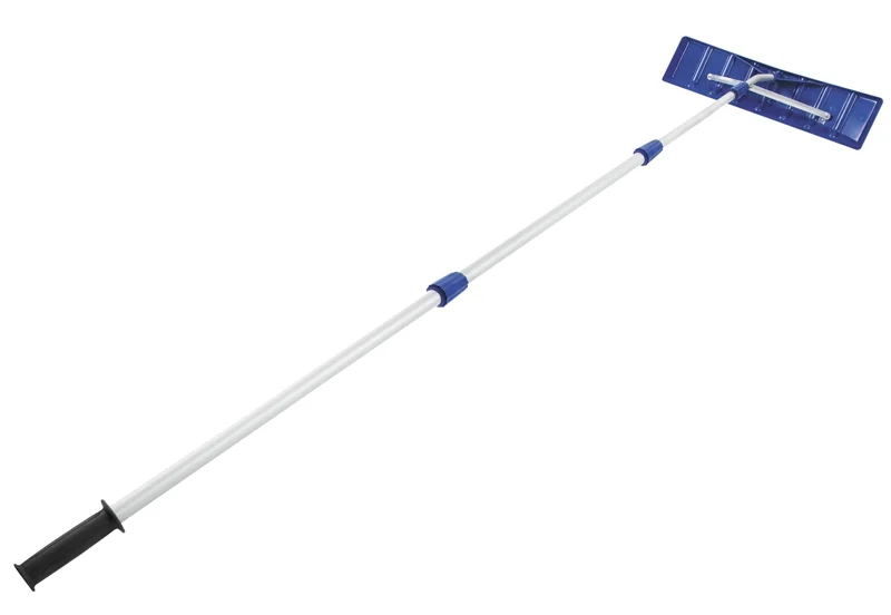 21 ft Adjustable Roof Rake with Poly Blade and Aluminum Handle