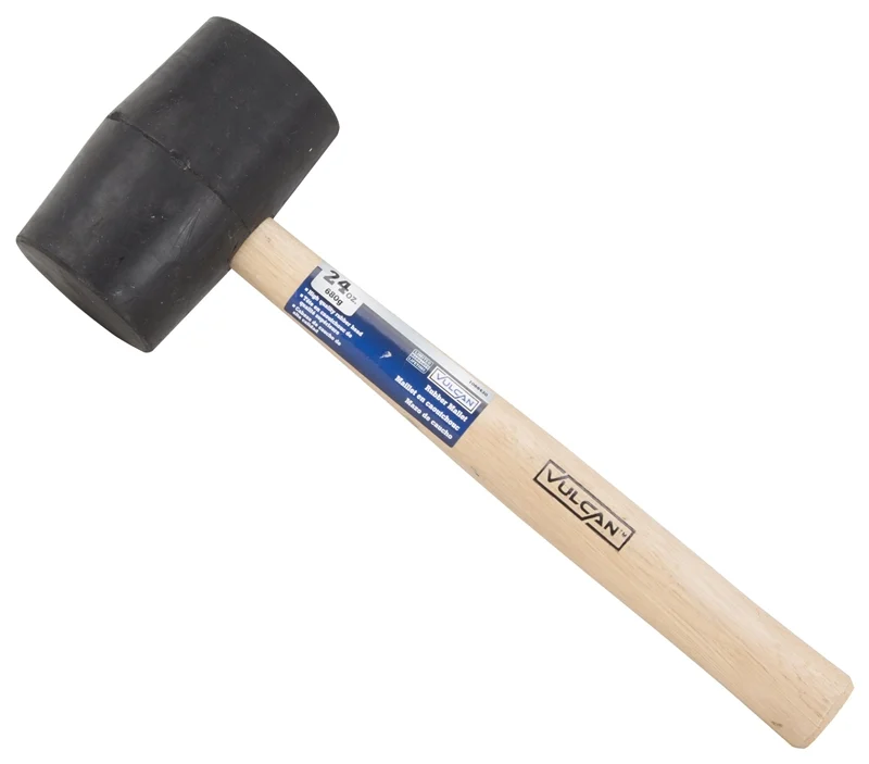 24 oz Rubber Mallet with Wood Handle