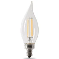 2700K Dimmable LED Chandelier Bulb Flame Tip Candelabra Base 6-Pack