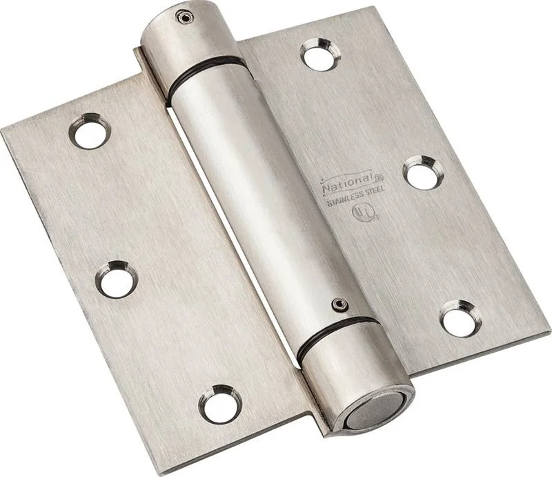 3-1/2 in Stainless Steel Spring Door Hinge, 30 lb, Adjustable