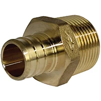 3/4 in PEX Barb x 3/4 in MNPT Male Threaded Adapter Lead-Free Brass