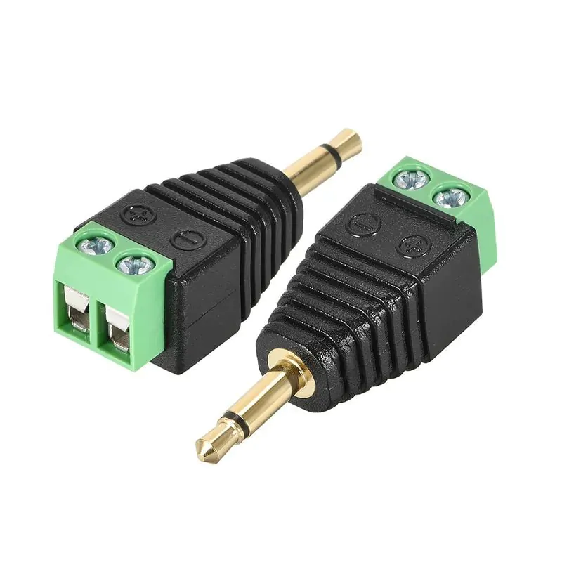 3.5mm Mono 2 Conductor Plug / Male to Screw Terminals