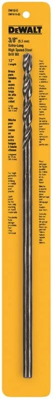 3/8 in Black Oxide HSS Parabolic Drill Bit, 12 in Overall Length