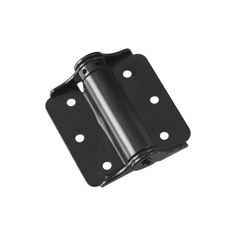3 in Black Adjustable Heavy Duty Spring Hinge, Full Surface Mount