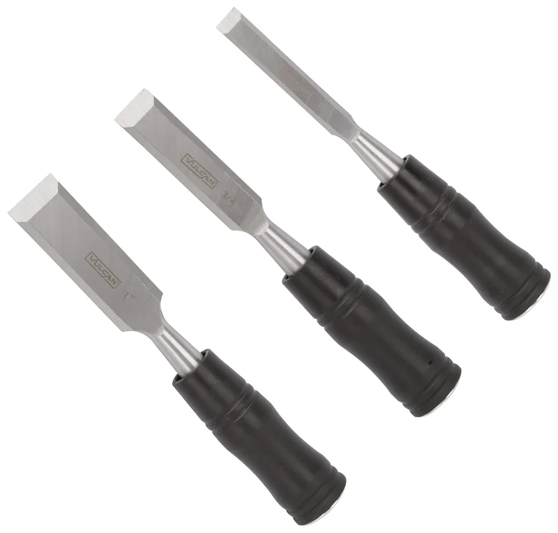 3-Piece Wood Chisel Set, Steel (1/2, 3/4, 1 in.)