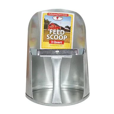 3 Quart Galvanized Feed Scoop