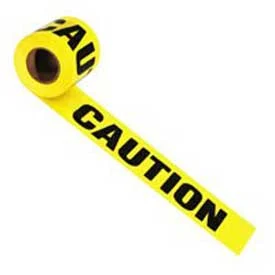 3" x 300' Yellow Polyethylene Caution Barricade Tape