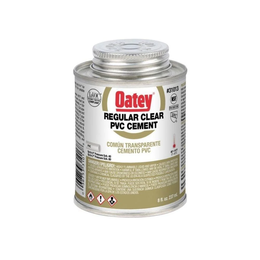31013 OATEY PVC Regular Body Clear Cement, 8 oz.