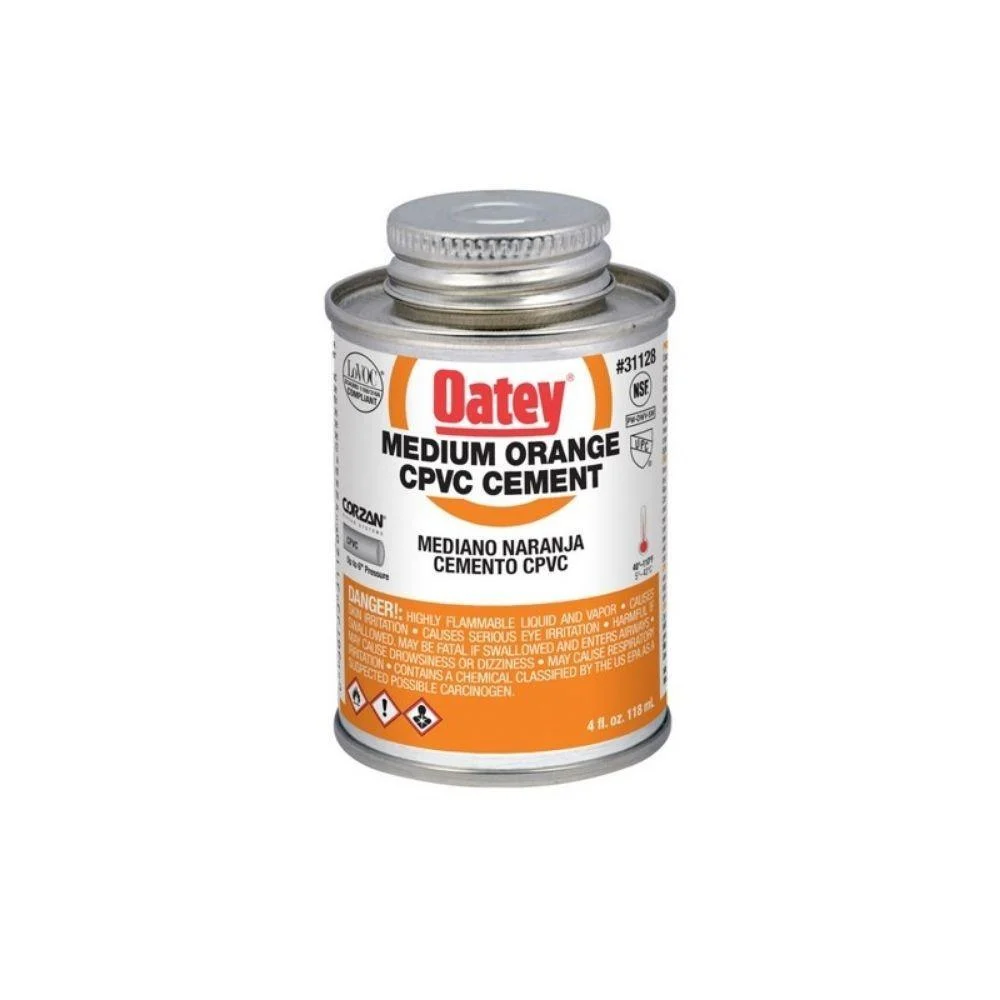 31128 OATEY CPVC Medium Body Orange Cement, 4 oz.