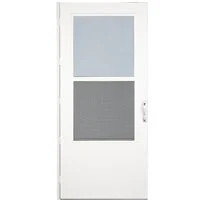32 in Reversible Vent Storm Door, White