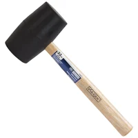 32 oz Double-Faced Rubber Mallet with Hardwood Handle, Black Head