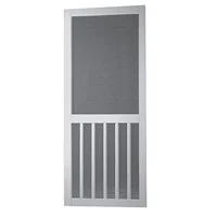36 in 5-Bar Vinyl Screen Door, White