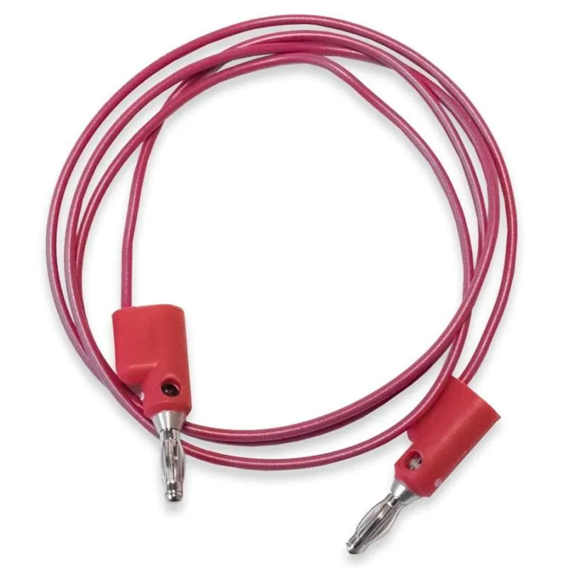 36 Inch Red test lead with stackable single banana plugs on both ends