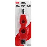 4-in-1 Pipe Fitting Brush for 1/2" ID & 3/4" OD, Steel Trim