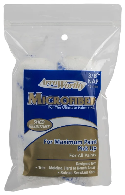 4 in Mini Microfiber Roller Cover, 3/8 in Nap