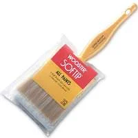 4 in Nylon/Polyester Paint Brush with Beaver Tail Handle